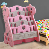 BoPeep Kids Bookshelf Bookcase Magazine Rack Organiser Shelf Children Pink