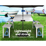 Portable Folding Camping Table and Chair Set 85cm