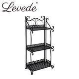 Levede Plant Stand 3 Tiers Outdoor Indoor Metal Flower Pots Rack Garden Shelf