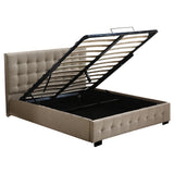 Levede Bed Frame Base With Gas Lift Queen Size Platform Fabric