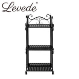 Levede Plant Stand 3 Tiers Outdoor Indoor Metal Flower Pots Rack Garden Shelf