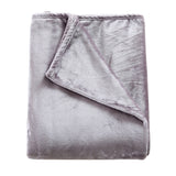 DreamZ 320GSM 220x160cm Ultra Soft Mink Blanket Warm Throw in Silver Colour