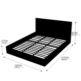 Levede Bed Frame Gas Lift Premium Leather Base Mattress Storage King Size Black