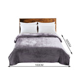 DreamZ 320GSM 220x160cm Ultra Soft Mink Blanket Warm Throw in Silver Colour