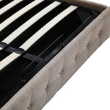 Levede Bed Frame Base With Gas Lift Queen Size Platform Fabric