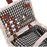 2 Person Picnic Basket Baskets Set Outdoor Blanket Deluxe Wicker Gift Storage