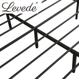 Levede Metal Bed Frame Queen Size Mattress Base Platform Wooden Headboard Black