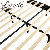 Levede Bed Frame Fabric Queen Size Mattress Base Wooden Platform Storage Ottoman