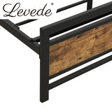 Levede Metal Bed Frame Queen Size Mattress Base Platform Wooden Headboard Black