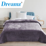 DreamZ 320GSM 220x160cm Ultra Soft Mink Blanket Warm Throw in Silver Colour