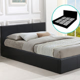 Levede Bed Frame Gas Lift Premium Leather Base Mattress Storage King Size Black