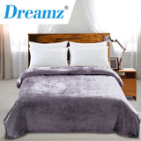 DreamZ 320GSM 220x160cm Ultra Soft Mink Blanket Warm Throw in Silver Colour