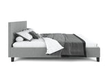 Palermo Fabric Bed Frame Grey Double