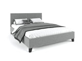 Palermo Fabric Bed Frame Grey Double