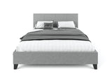 Palermo Fabric Bed Frame Grey Double